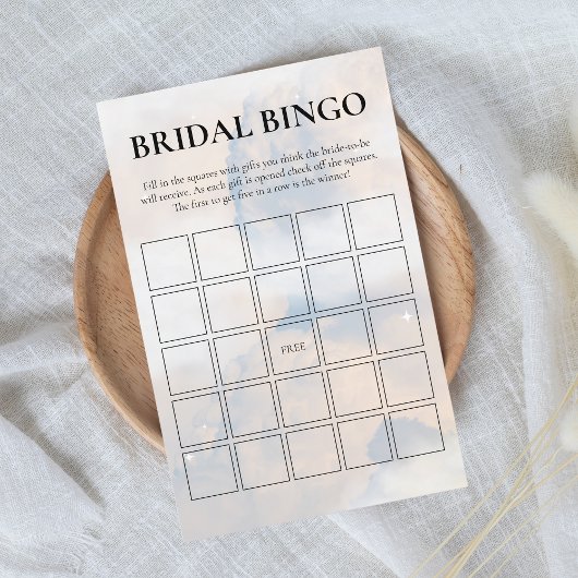 Bridal Bingo Game Sie ist auf Cloud Nine