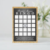Bridal Bingo Gold Leopard Print Modern Bingo Einladung (Stehend Vorderseite)