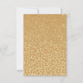 Bridal Bingo Gold Leopard Print Modern Bingo Einladung (Rückseite)