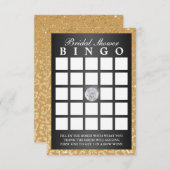 Bridal Bingo Gold Leopard Print Modern Bingo Einladung (Vorne/Hinten)