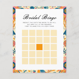 Bridal Bingo Mexican Floral Brautparty Game