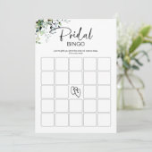 Bridal Bingo Minimalistisch Brautparty Game Einladung (Stehend Vorderseite)