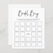 Bridal Bingo | MINIMALISTISCHES BRAUTPARTY (Vorne/Hinten)