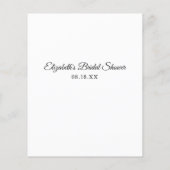 Bridal Bingo | MINIMALISTISCHES BRAUTPARTY (Rückseite)