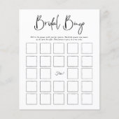 Bridal Bingo | MINIMALISTISCHES BRAUTPARTY (Vorderseite)