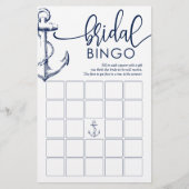 Bridal Bingo Nautical Anchor Showspiel (Vorderseite)