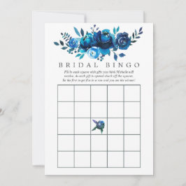 Bridal Bingo, Navy und White Watercolor