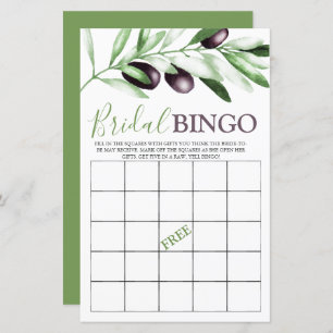 Bridal Bingo Olive Branch Brautparty Game