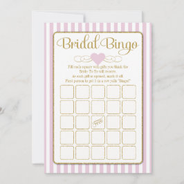 Bridal Bingo Pink Gold Brautparty Game Cards