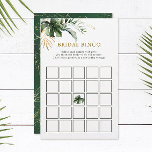 Bridal Bingo Tropical Foliage Brautparty Game
