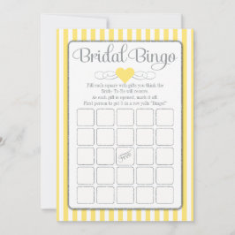 Bridal Bingo Yellow Gray Brautparty Game