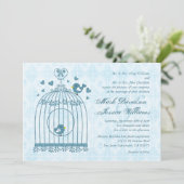 Bridal Bird Cage Hochzeit Einladung (Stehend Vorderseite)