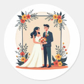 Bridal Bliss Wedding Sticker (Vorderseite)