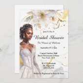 Bridal-Blume der afrikanischen Braut Einladung (Vorne/Hinten)