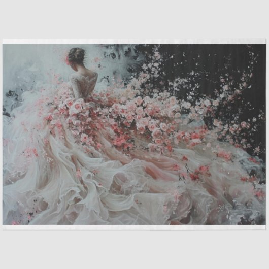 Bridal Blume Dusche Seidenpapier (Vorderseite)