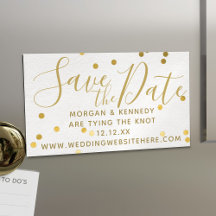 Bridal Blush Gold Confetti Magnetic speichern Date