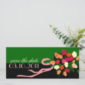 Bridal Bouquet Ankündigung Datum freihalten (Stehend Vorderseite)