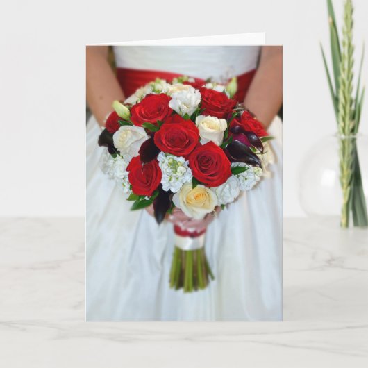 Bridal-Bouquet-Grußkarte Karte (Vorderseite)