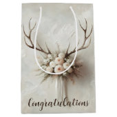 Bridal Bouquet mit Hirschantlern Mittlere Geschenktüte (Vorderseite)