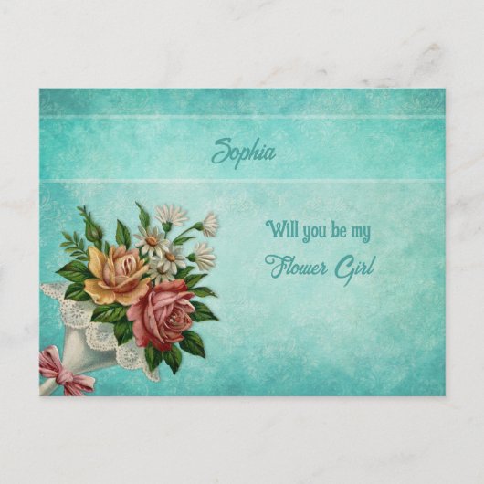 Bridal Bouquet Personalisierte Blumengärten Ankündigungspostkarte (Vorderseite)