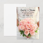 Bridal Bouquet Save the Date Einladung (Vorne/Hinten)