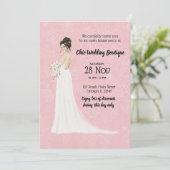 Bridal Boutique offenes Haus wählen Hintergrundfar Einladung (Stehend Vorderseite)