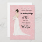 Bridal Boutique offenes Haus wählen Hintergrundfar Einladung (Vorne/Hinten)