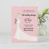 Bridal Boutique offenes Haus wählen Hintergrundfar Einladung (Stehend Vorderseite)