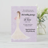 Bridal Boutique offenes Haus wählen Hintergrundfar Einladung (Stehend Vorderseite)