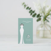 Bridal Boutique - Wählen Sie Ihre Hintergrundfarbe Visitenkarte (Stehend Vorderseite)