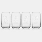 Bridal Bow Simple Bridesmaid Proposal Dosenglas (Hinten)