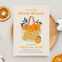Bridal Branch & Lunch Watercolor Orange Juice  Einladung