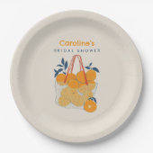 Bridal Branch & Lunch Watercolor Orange Juice Pappteller (Vorderseite)