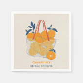 Bridal Branch & Lunch Watercolor Orange Juice Serviette (Vorderseite)