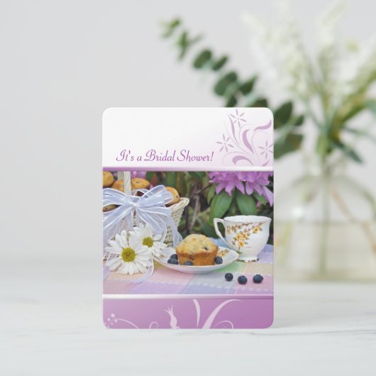 Bridal Breakfast Brunch Einladung (Stehend Vorderseite)