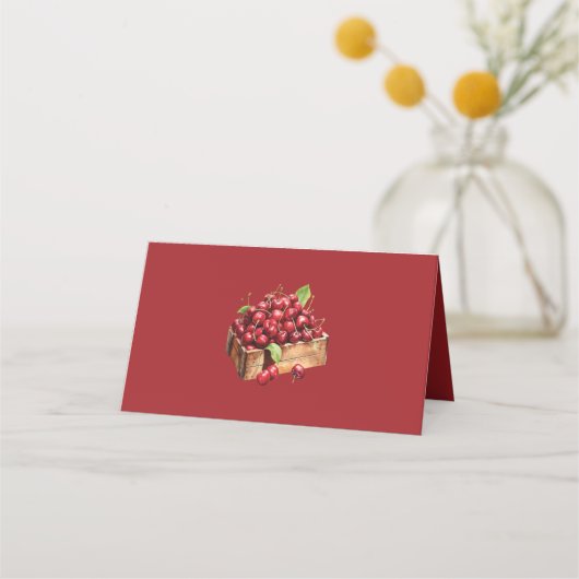 Bridal Bruch Spring Cherry Platzkarte (Rückseite)