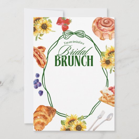 BRIDAL BRUCH SUNFLOWER EINLADUNG (Vorderseite)