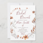 Bridal Brunch Autumn Brautparty Boho Wildblume Einladung (Vorderseite)