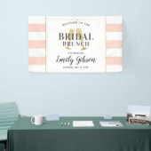 Bridal Brunch Blush Pink Champagner Toast Empfang Banner (Messeveranstaltung)