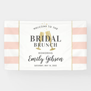 Bridal Brunch Blush Pink Champagner Toast Empfang Banner