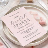 Bridal Brunch Blush Pink Kalligraphie Einladung