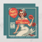 Bridal Brunch Brautparty Einladung (Vorne/Hinten)