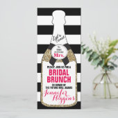 Bridal Brunch Bridal Dusche Einladung Champagner (Stehend Vorderseite)