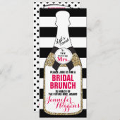 Bridal Brunch Bridal Dusche Einladung Champagner (Vorne/Hinten)