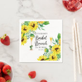 Bridal Brunch & Bubbly Dusche Boho Sonnenblumen Serviette (Beispiel)