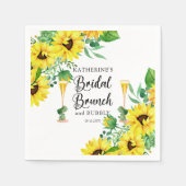 Bridal Brunch & Bubbly Dusche Boho Sonnenblumen Serviette (Vorderseite)