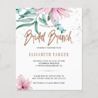 Bridal Brunch Chic Blumendusche Einladung