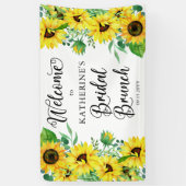 Bridal Brunch Dusche Boho Sunflowers | Eukalyptus Banner (Vertikal)