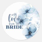 Bridal Brunch Eine blaue Liebe von Bride Runder Aufkleber (Vorderseite)