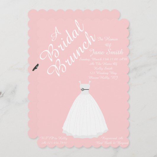Bridal Brunch Einladung (Vorne/Hinten)